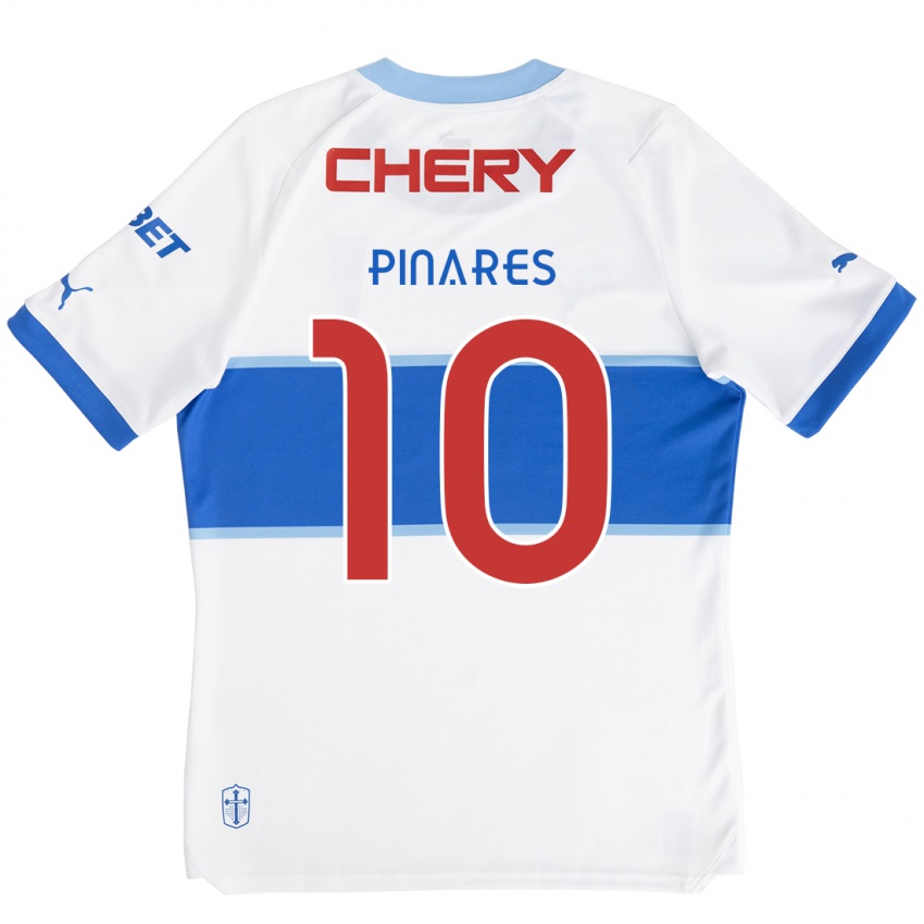 Mænd Cesar Pinares #10 Hvid Blå Hjemmebane Spillertrøjer 2024/25 Trøje T-Shirt