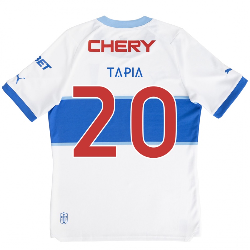 Mænd Gonzalo Tapia #20 Hvid Blå Hjemmebane Spillertrøjer 2024/25 Trøje T-Shirt