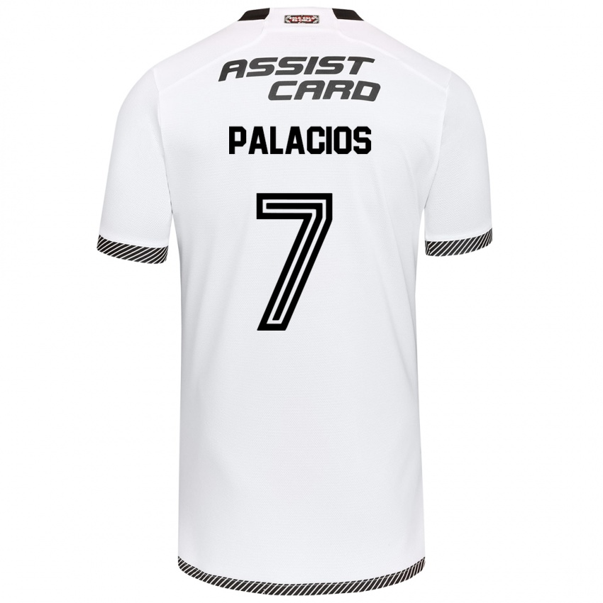 Mænd Carlos Palacios #7 Hvid Sort Hjemmebane Spillertrøjer 2024/25 Trøje T-Shirt