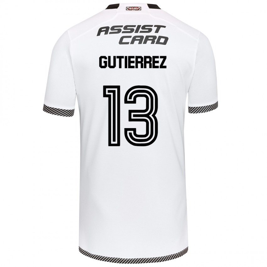 Mænd Bruno Gutiérrez #13 Hvid Sort Hjemmebane Spillertrøjer 2024/25 Trøje T-Shirt