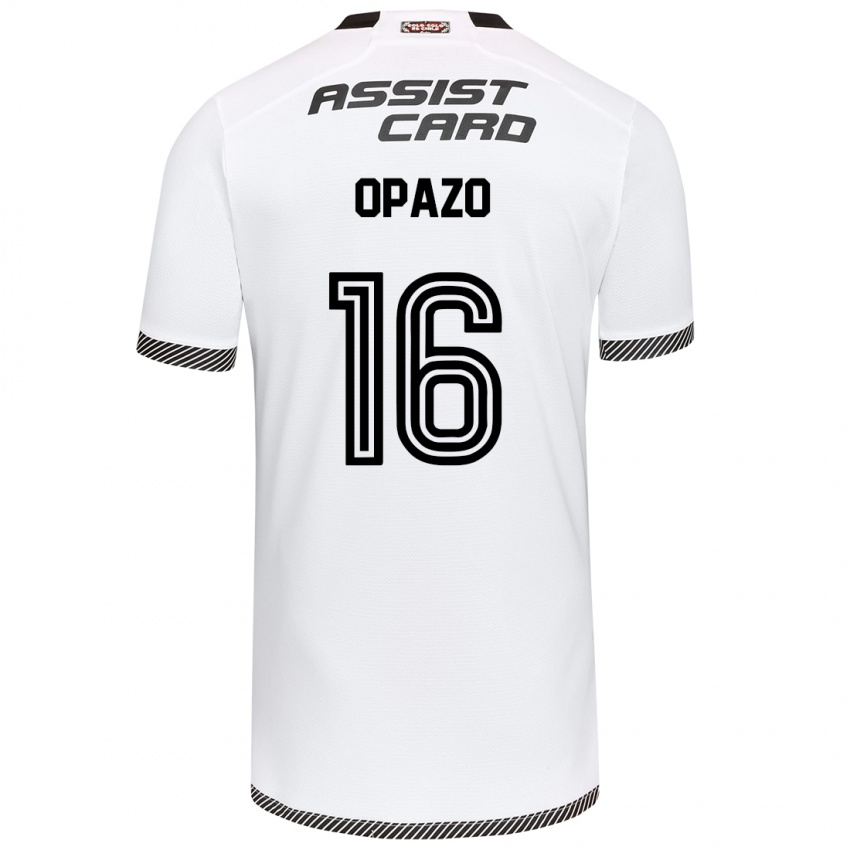 Mænd Óscar Opazo #16 Hvid Sort Hjemmebane Spillertrøjer 2024/25 Trøje T-Shirt