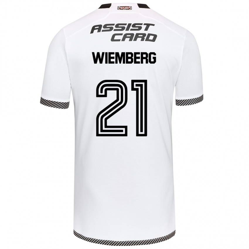 Mænd Erick Wiemberg #21 Hvid Sort Hjemmebane Spillertrøjer 2024/25 Trøje T-Shirt