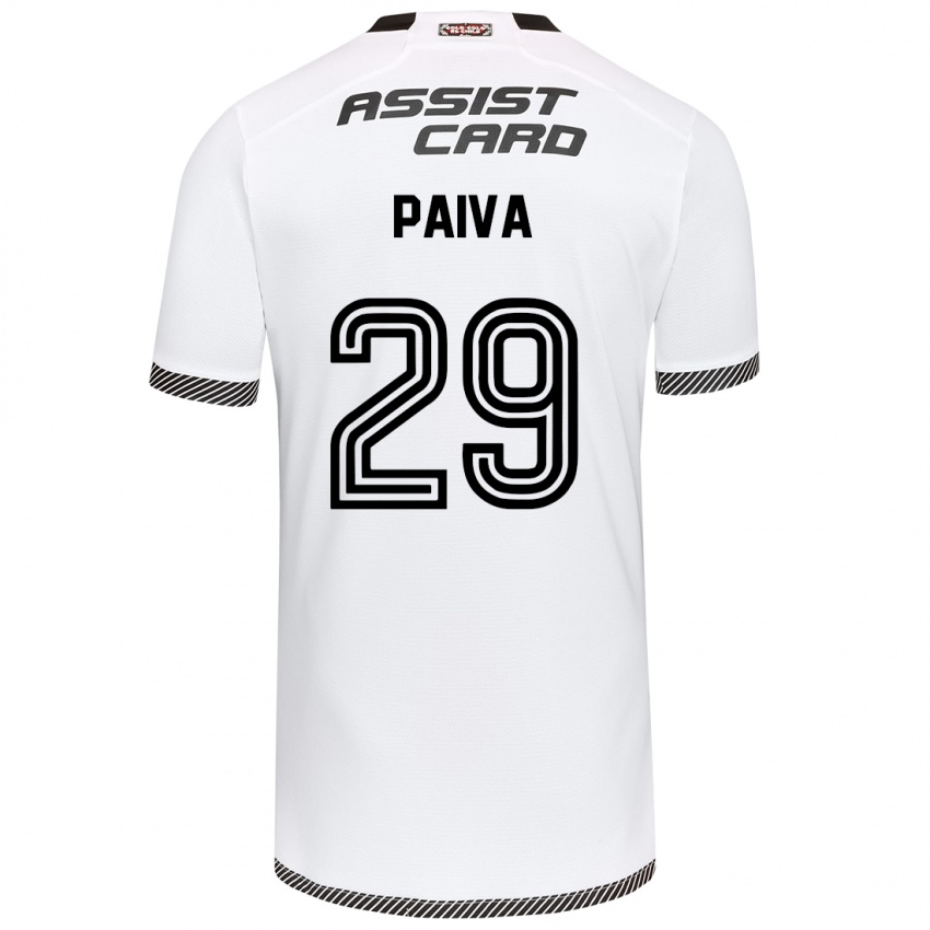 Mænd Guillermo Paiva #29 Hvid Sort Hjemmebane Spillertrøjer 2024/25 Trøje T-Shirt