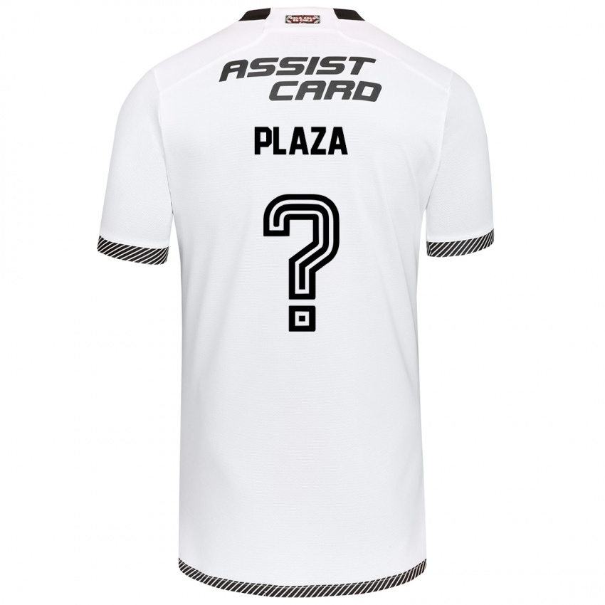 Mænd Diego Plaza #0 Hvid Sort Hjemmebane Spillertrøjer 2024/25 Trøje T-Shirt