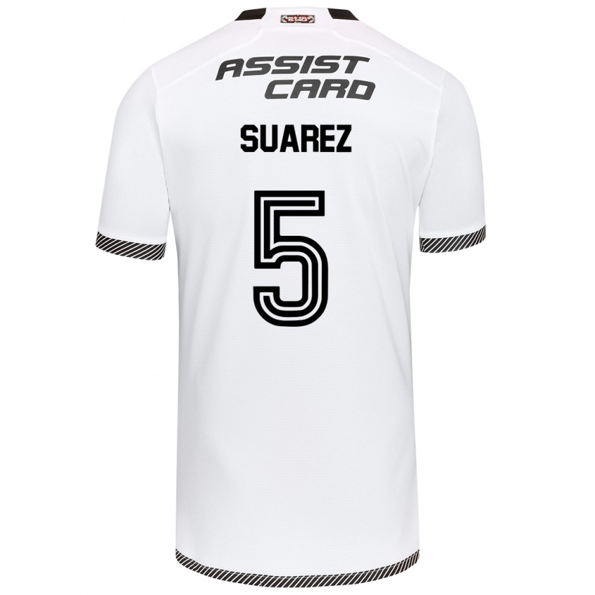 Mænd Nicolás Suarez #5 Hvid Sort Hjemmebane Spillertrøjer 2024/25 Trøje T-Shirt