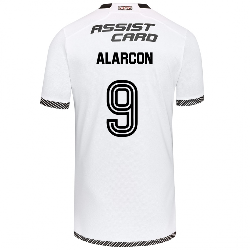 Mænd Cristian Alarcón #9 Hvid Sort Hjemmebane Spillertrøjer 2024/25 Trøje T-Shirt