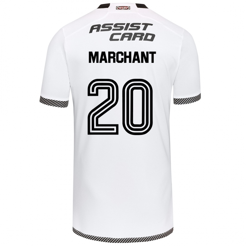 Mænd Francisco Marchant #20 Hvid Sort Hjemmebane Spillertrøjer 2024/25 Trøje T-Shirt