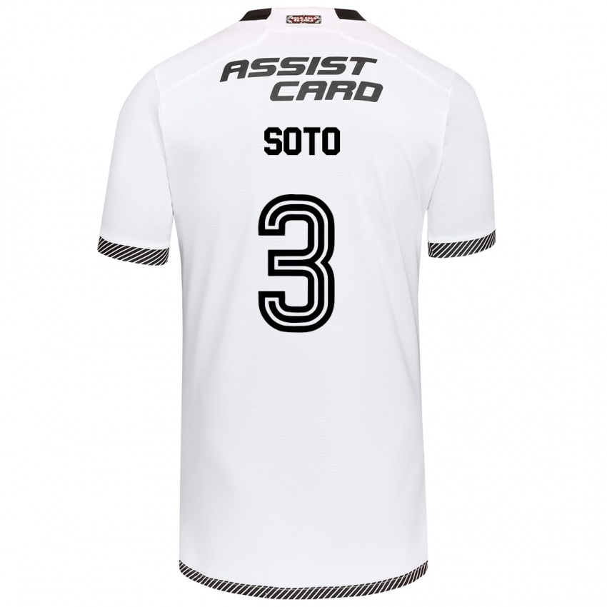 Mænd Rocío Soto #3 Hvid Sort Hjemmebane Spillertrøjer 2024/25 Trøje T-Shirt