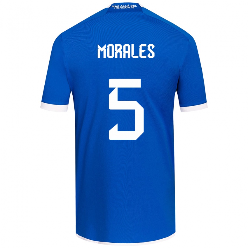 Mænd Mariana Morales #5 Blå Hvid Hjemmebane Spillertrøjer 2024/25 Trøje T-Shirt