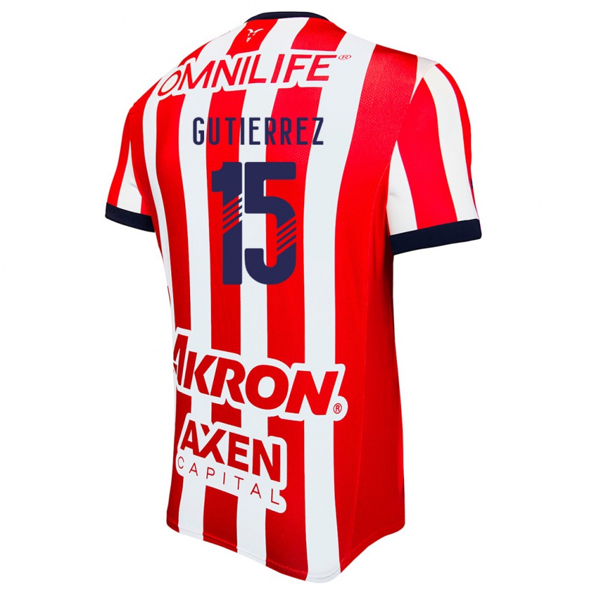 Mænd Erick Gutierrez #15 Rød Hvid Blå Hjemmebane Spillertrøjer 2024/25 Trøje T-Shirt