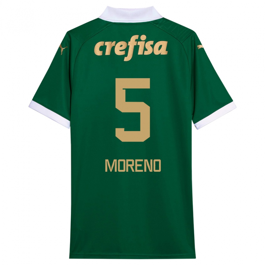 Mænd Anibal Moreno #5 Grøn Hvid Hjemmebane Spillertrøjer 2024/25 Trøje T-Shirt