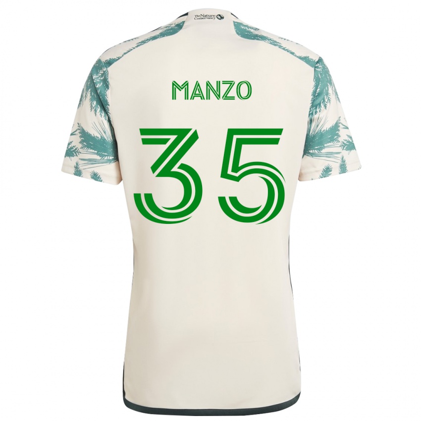 Mænd Alexis Manzo #35 Beige Brun Udebane Spillertrøjer 2024/25 Trøje T-Shirt