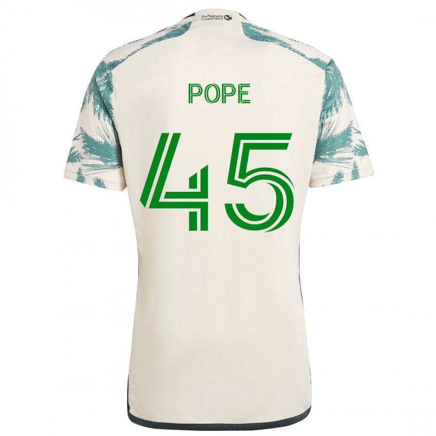 Mænd Blake Pope #45 Beige Brun Udebane Spillertrøjer 2024/25 Trøje T-Shirt