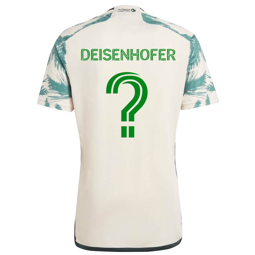 Mænd Maximilian Deisenhofer #0 Beige Brun Udebane Spillertrøjer 2024/25 Trøje T-Shirt