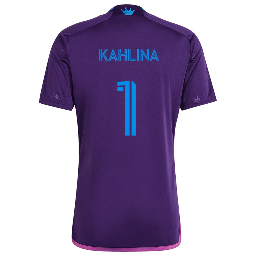 Mænd Kristijan Kahlina #1 Lilla Blå Udebane Spillertrøjer 2024/25 Trøje T-Shirt