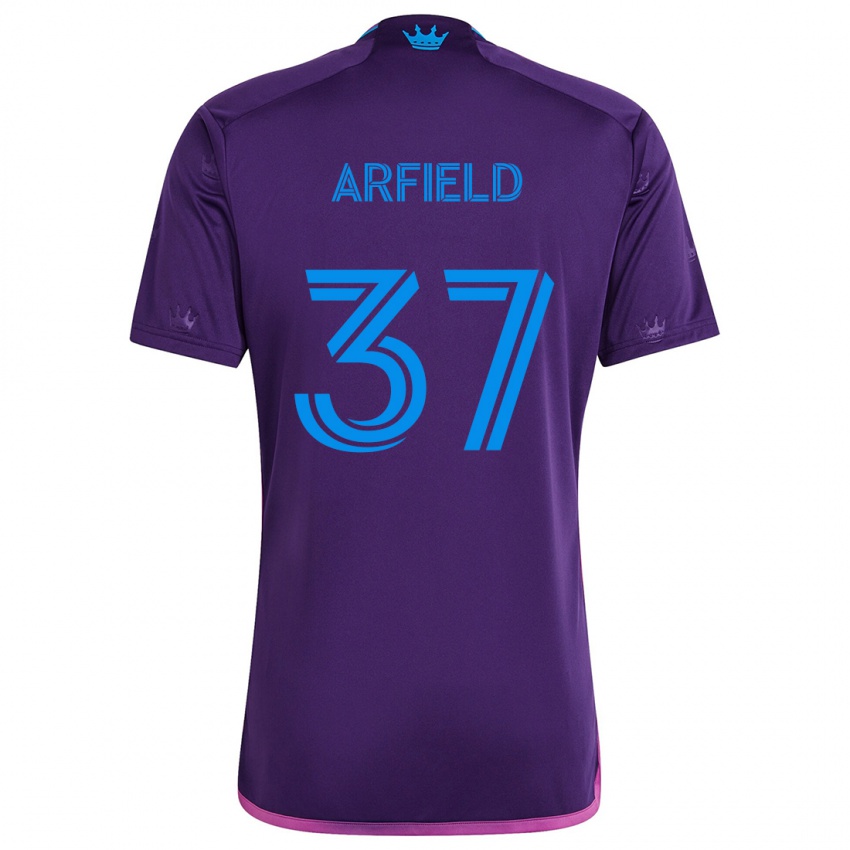 Mænd Scott Arfield #37 Lilla Blå Udebane Spillertrøjer 2024/25 Trøje T-Shirt