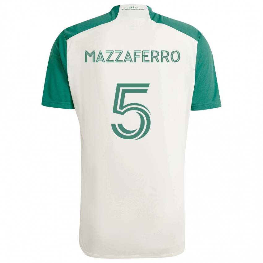 Mænd Salvatore Mazzaferro #5 Solbrune Farver Grøn Udebane Spillertrøjer 2024/25 Trøje T-Shirt