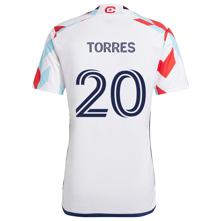 Mænd Jairo Torres #20 Hvid Rød Blå Udebane Spillertrøjer 2024/25 Trøje T-Shirt