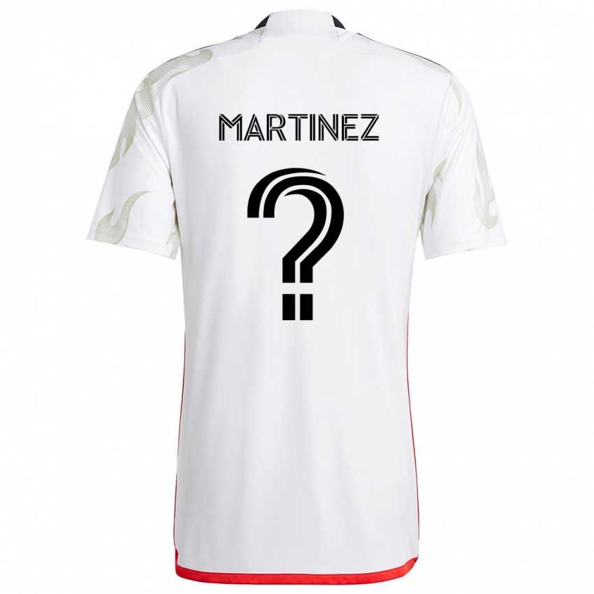 Mænd Jonathan Martinez #0 Hvid Rød Sort Udebane Spillertrøjer 2024/25 Trøje T-Shirt