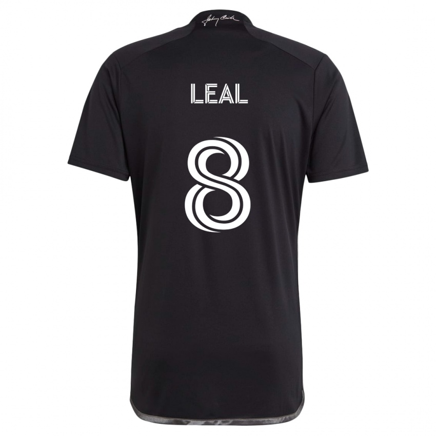 Mænd Randall Leal #8 Sort Udebane Spillertrøjer 2024/25 Trøje T-Shirt