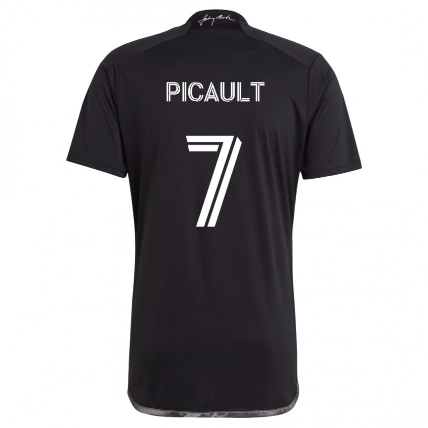 Mænd Fafà Picault #7 Sort Udebane Spillertrøjer 2024/25 Trøje T-Shirt