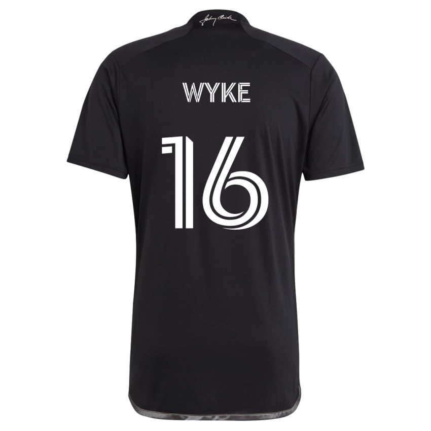 Mænd Laurence Wyke #16 Sort Udebane Spillertrøjer 2024/25 Trøje T-Shirt