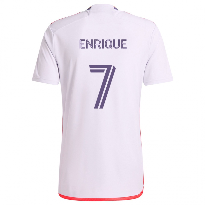 Mænd Ramiro Enrique #7 Hvid Rød Lilla Udebane Spillertrøjer 2024/25 Trøje T-Shirt