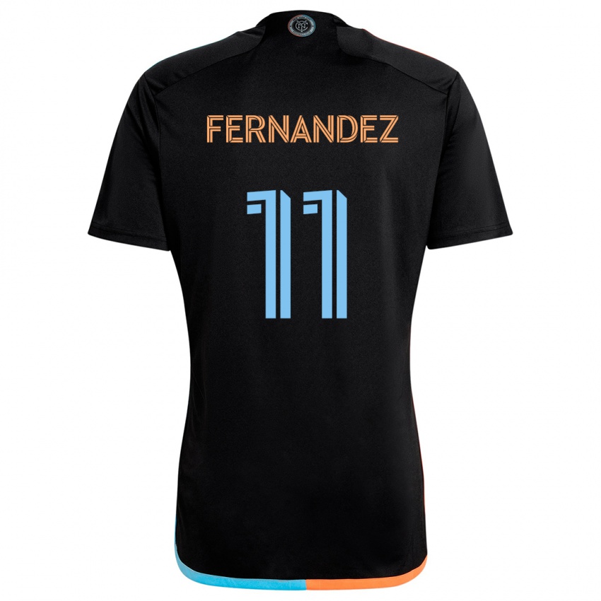 Mænd Julián Fernández #11 Sort Orange Blå Udebane Spillertrøjer 2024/25 Trøje T-Shirt