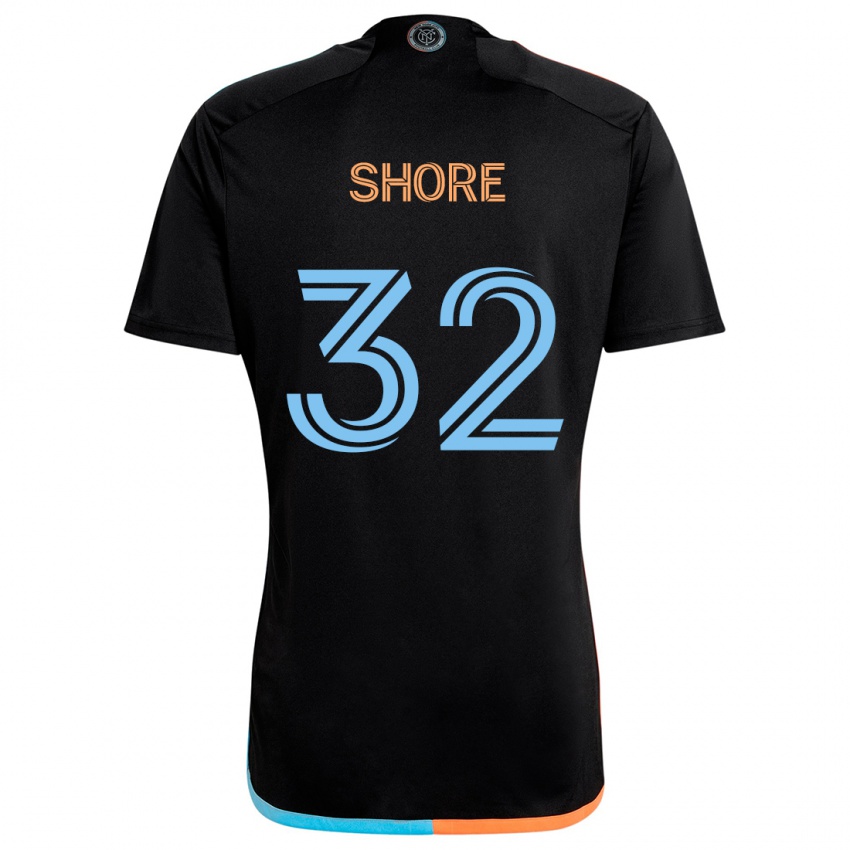 Mænd Jonathan Shore #32 Sort Orange Blå Udebane Spillertrøjer 2024/25 Trøje T-Shirt