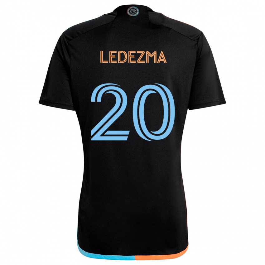 Mænd Richard Ledezma #20 Sort Orange Blå Udebane Spillertrøjer 2024/25 Trøje T-Shirt