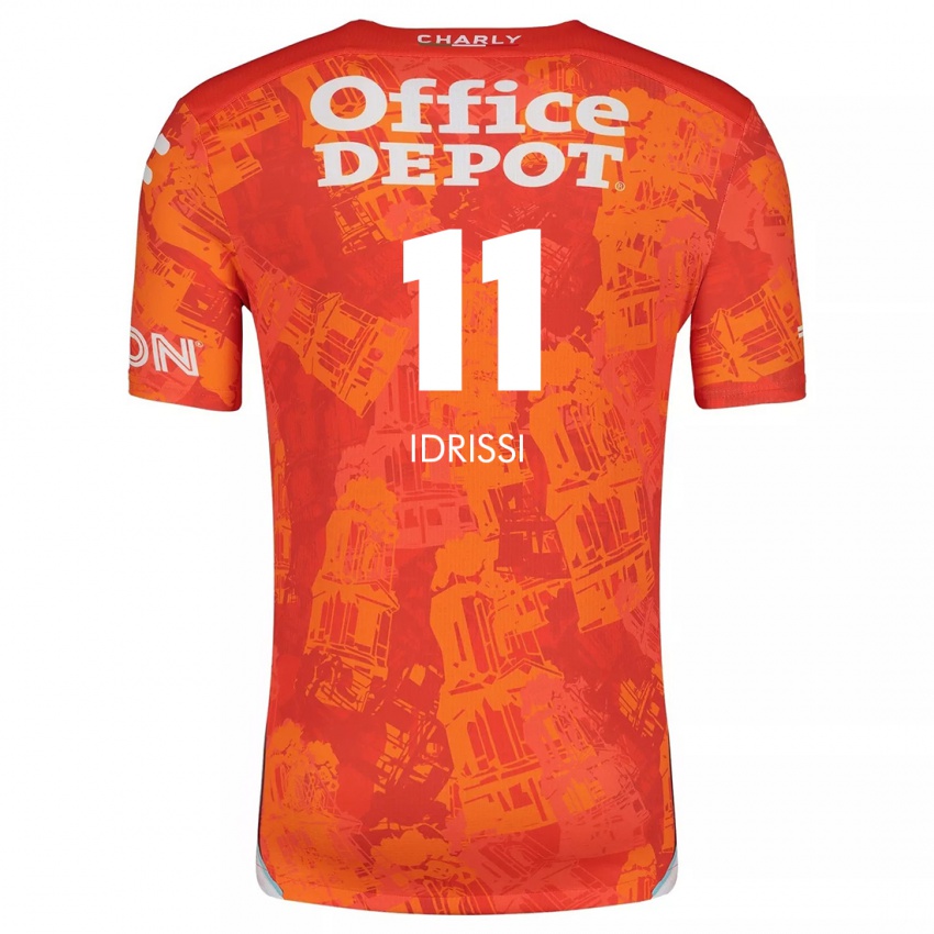 Mænd Oussama Idrissi #11 Orange Hvid Udebane Spillertrøjer 2024/25 Trøje T-Shirt