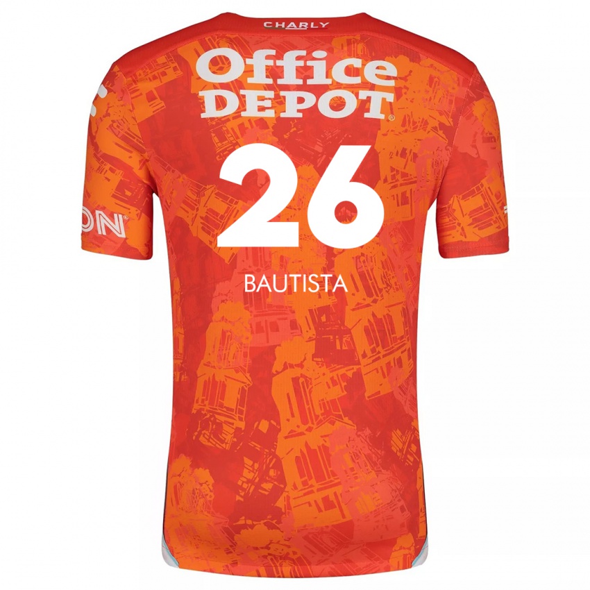 Mænd Alán Bautista #26 Orange Hvid Udebane Spillertrøjer 2024/25 Trøje T-Shirt