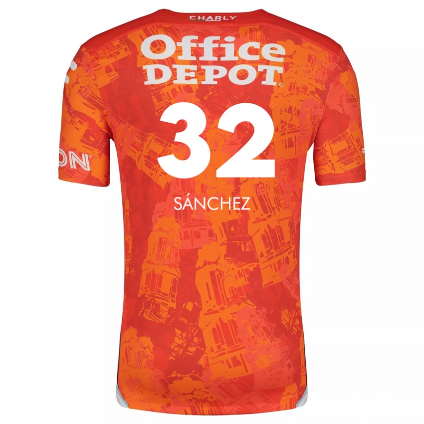 Mænd Carlos Sánchez #32 Orange Hvid Udebane Spillertrøjer 2024/25 Trøje T-Shirt