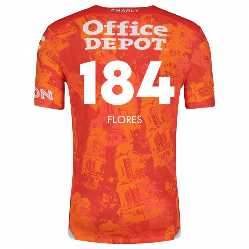 Mænd Jason Flores #184 Orange Hvid Udebane Spillertrøjer 2024/25 Trøje T-Shirt