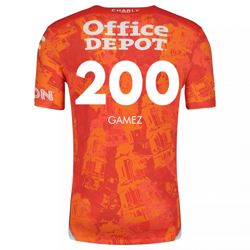 Mænd Sergio Gámez #200 Orange Hvid Udebane Spillertrøjer 2024/25 Trøje T-Shirt