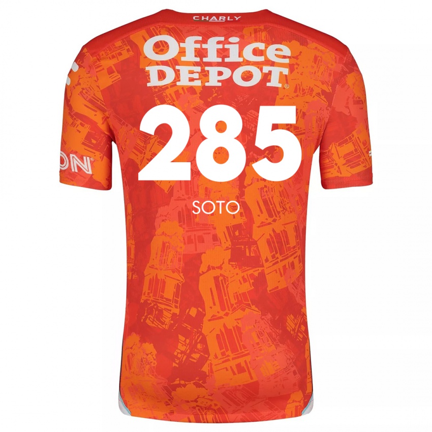 Mænd Edwin Soto #285 Orange Hvid Udebane Spillertrøjer 2024/25 Trøje T-Shirt