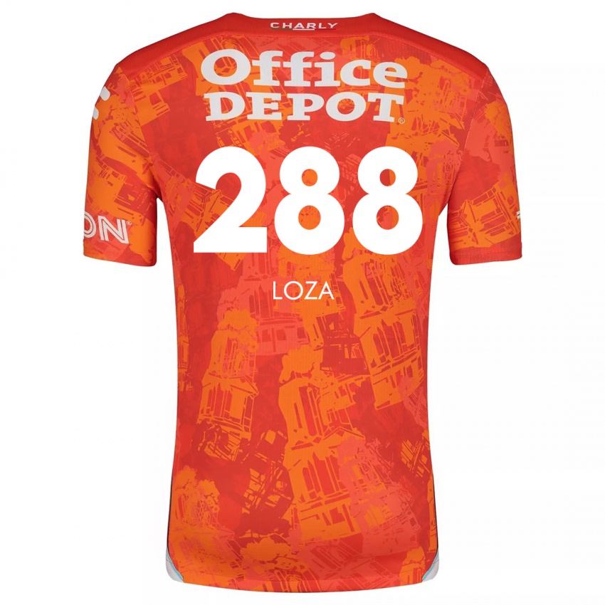 Mænd Santino Loza #288 Orange Hvid Udebane Spillertrøjer 2024/25 Trøje T-Shirt