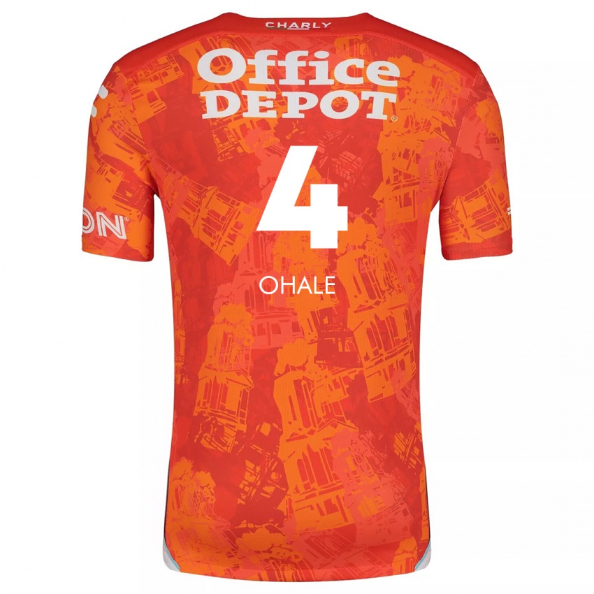 Mænd Osinachi Ohale #4 Orange Hvid Udebane Spillertrøjer 2024/25 Trøje T-Shirt