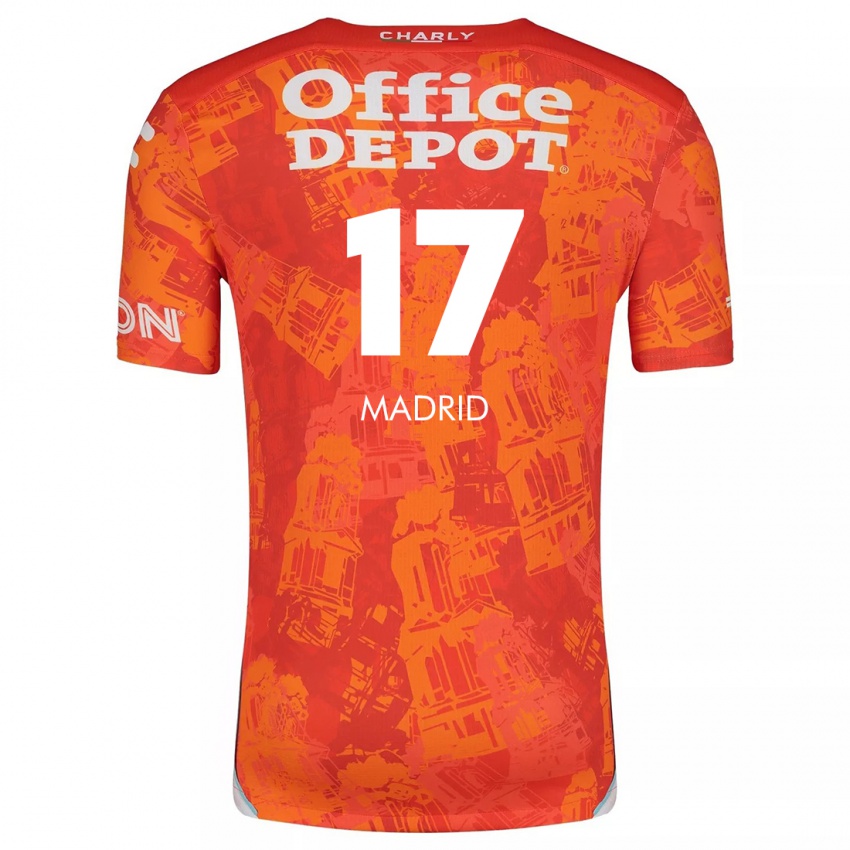 Mænd Yanín Madrid #17 Orange Hvid Udebane Spillertrøjer 2024/25 Trøje T-Shirt