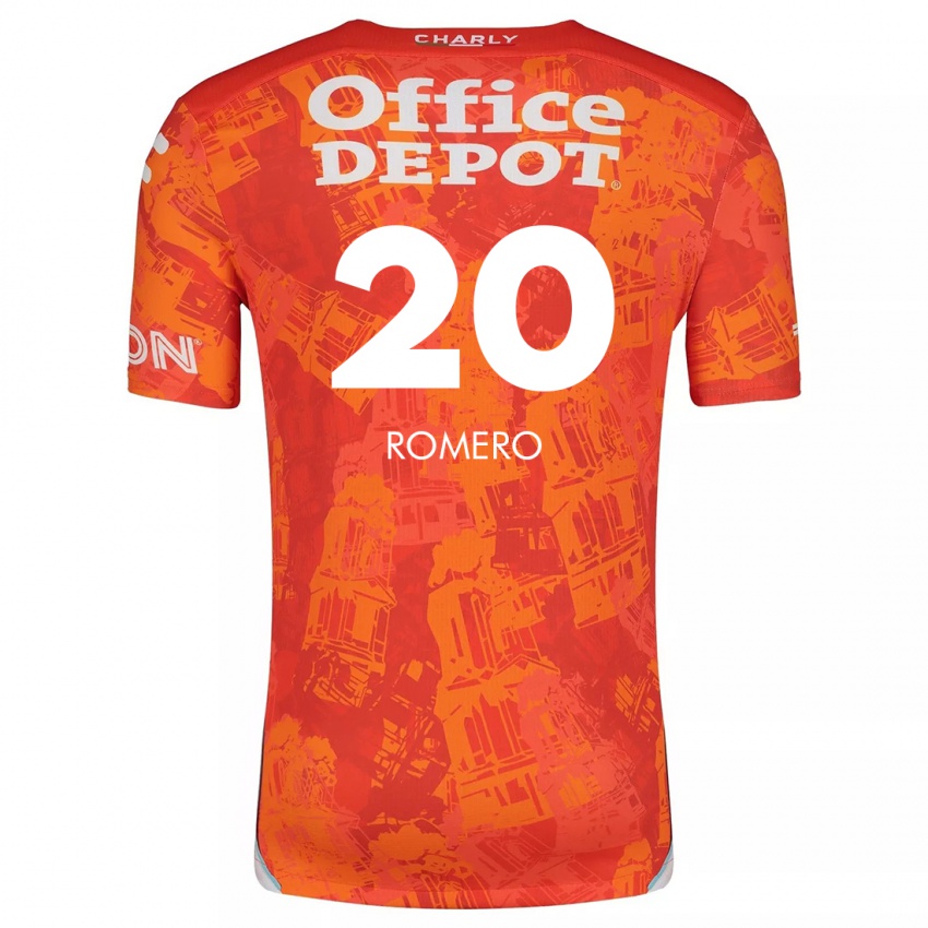 Mænd Tamara Romero #20 Orange Hvid Udebane Spillertrøjer 2024/25 Trøje T-Shirt