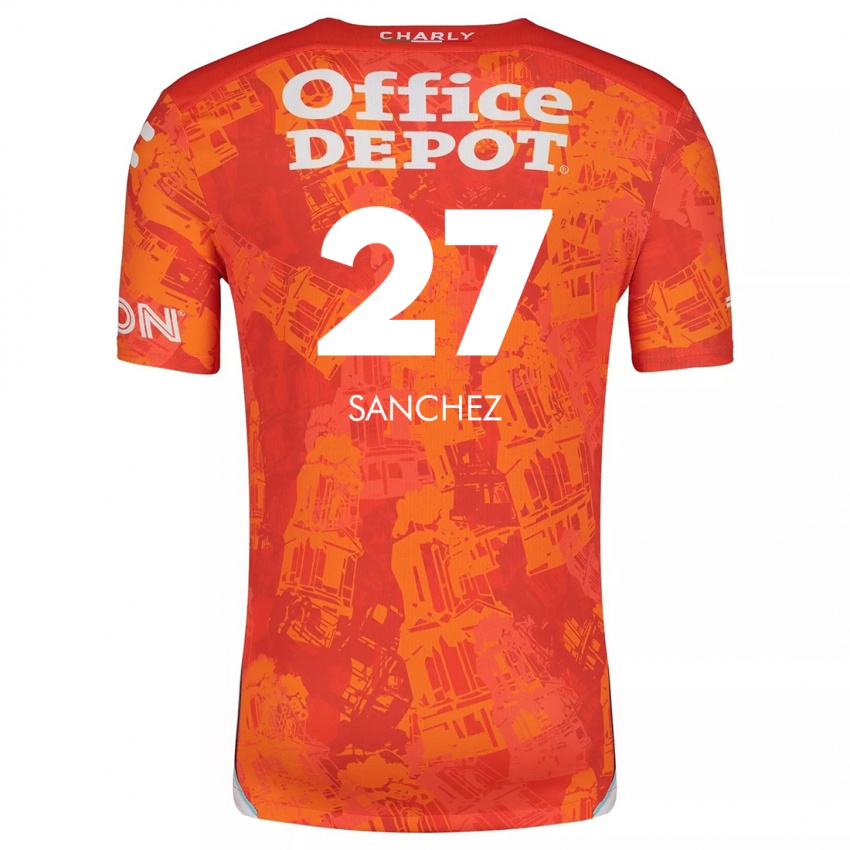 Mænd Ella Sanchez #27 Orange Hvid Udebane Spillertrøjer 2024/25 Trøje T-Shirt