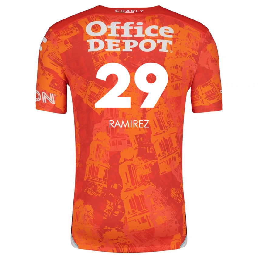 Mænd Elliana Ramirez #29 Orange Hvid Udebane Spillertrøjer 2024/25 Trøje T-Shirt