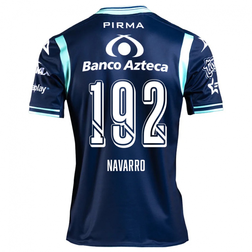 Mænd Eduardo Navarro #192 Marine Blå Udebane Spillertrøjer 2024/25 Trøje T-Shirt