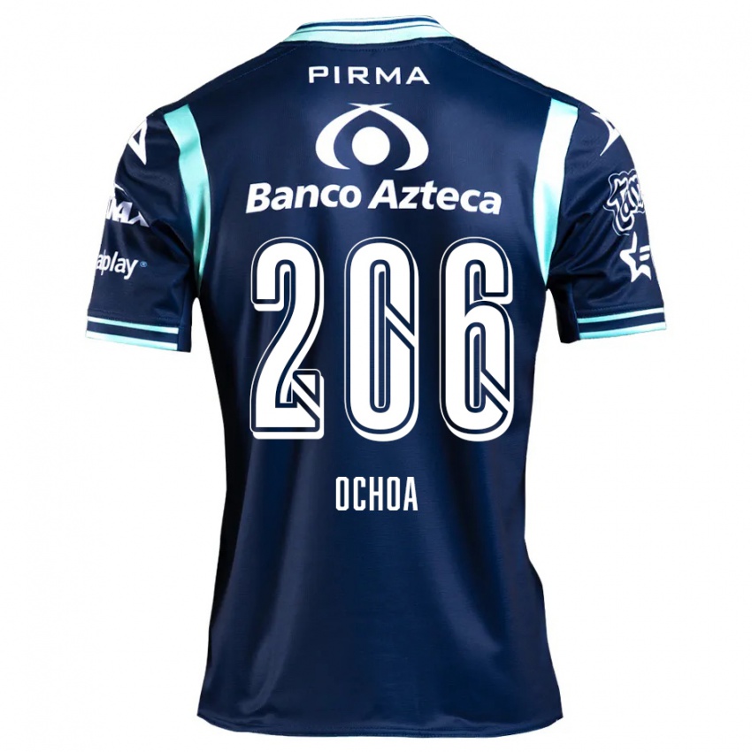 Mænd Barúc Ochoa #206 Marine Blå Udebane Spillertrøjer 2024/25 Trøje T-Shirt