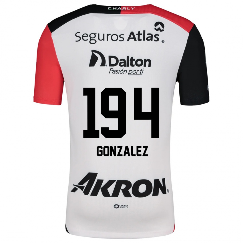 Mænd Andrés González #194 Hvid Rød Sort Udebane Spillertrøjer 2024/25 Trøje T-Shirt