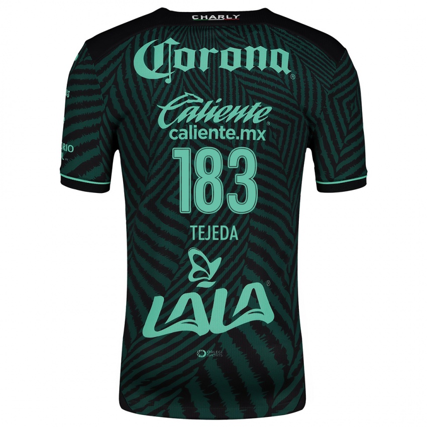 Mænd Juan Tejeda #183 Sort Grøn Udebane Spillertrøjer 2024/25 Trøje T-Shirt