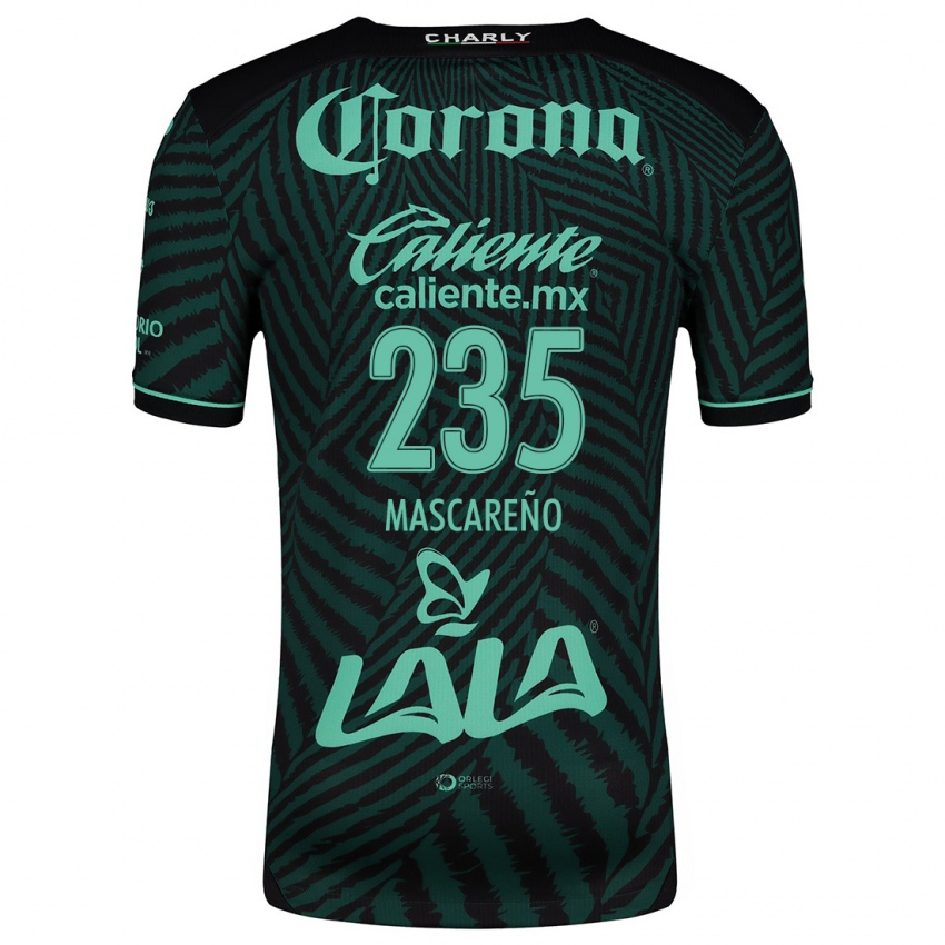 Mænd Luis Mascareño #235 Sort Grøn Udebane Spillertrøjer 2024/25 Trøje T-Shirt