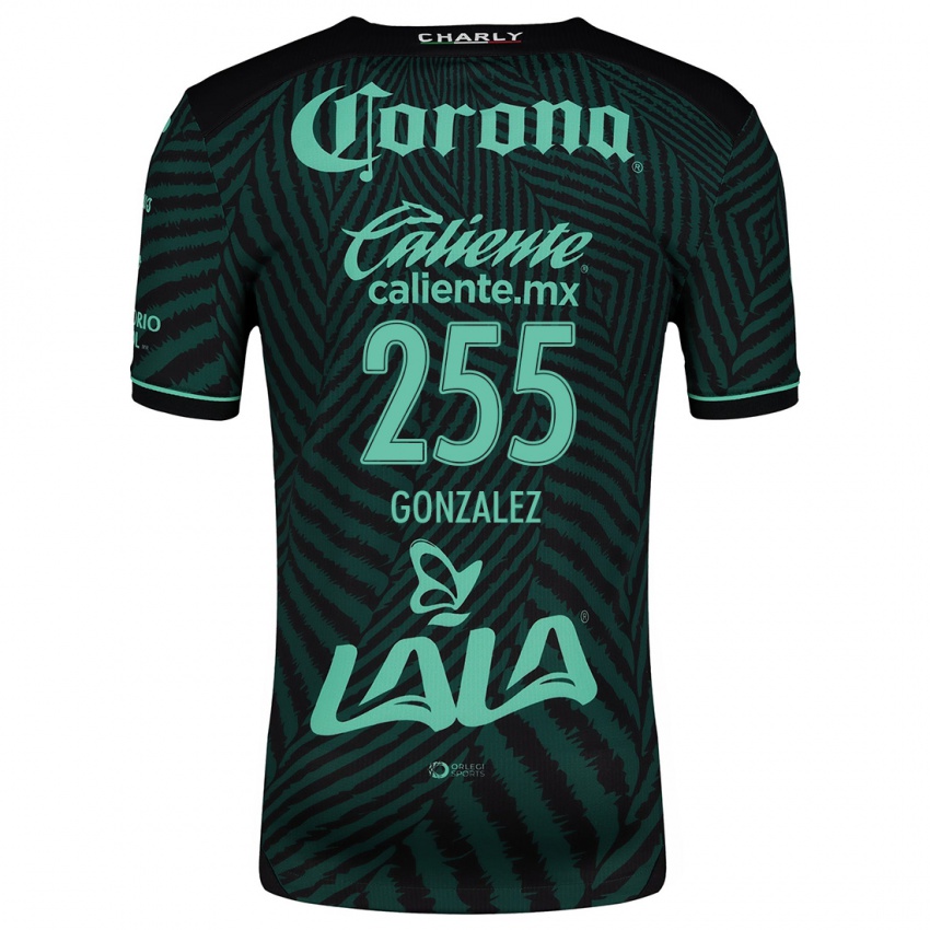 Mænd Valente González #255 Sort Grøn Udebane Spillertrøjer 2024/25 Trøje T-Shirt