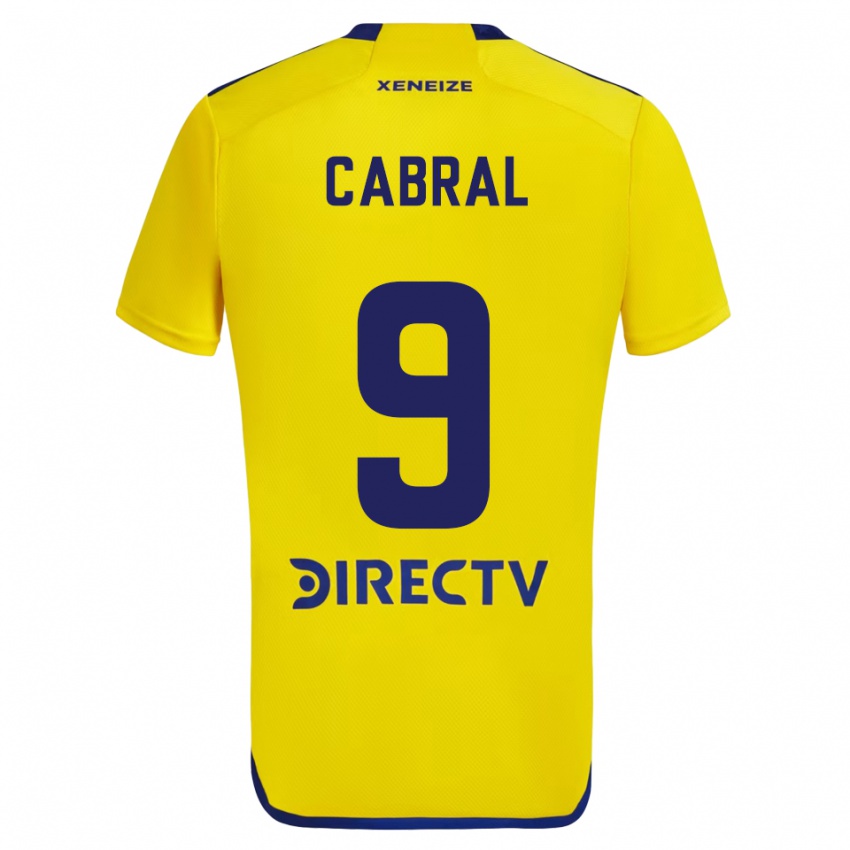 Mænd Bruno Cabral #9 Gul Blå Udebane Spillertrøjer 2024/25 Trøje T-Shirt