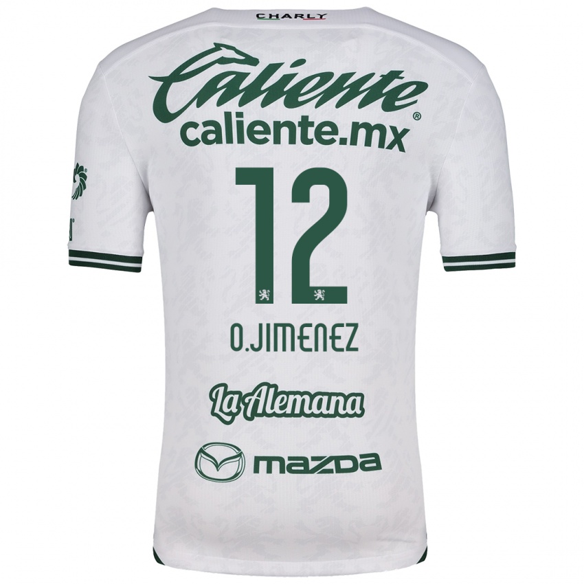 Mænd Oscar Jimenez #12 Hvid Grøn Udebane Spillertrøjer 2024/25 Trøje T-Shirt